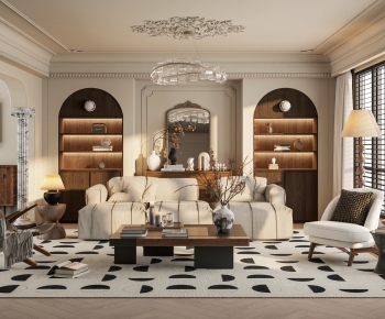 French Style A Living Room-ID:884366042