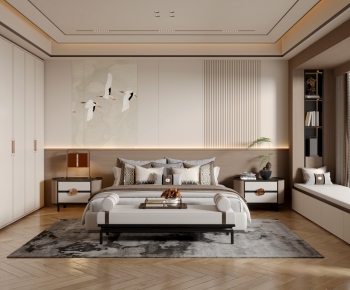 New Chinese Style Bedroom-ID:875574115