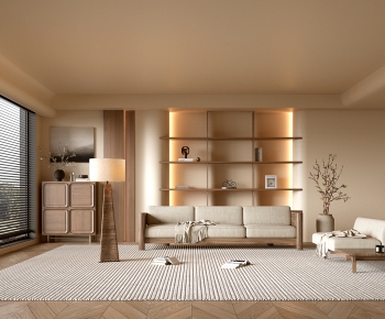 Wabi-sabi Style A Living Room-ID:420526983