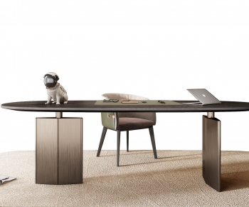 Modern Computer Desk And Chair-ID:235755925