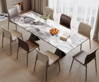 Modern Dining Table And Chairs-ID:487147093