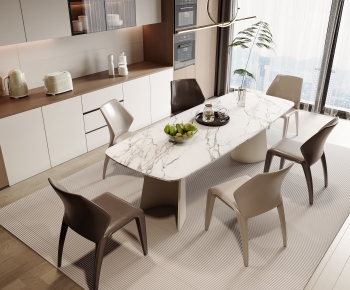 Modern Dining Table And Chairs-ID:503161089