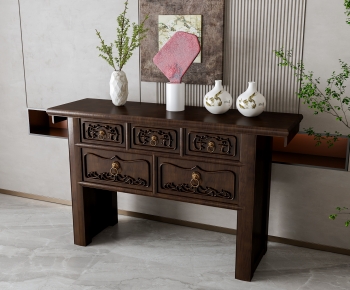 Chinese Style Entrance Cabinet-ID:916161067
