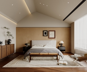 Wabi-sabi Style Bedroom-ID:100760582
