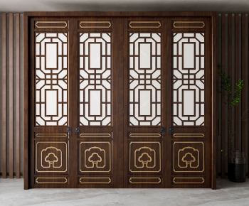 New Chinese Style Double Door-ID:474895953