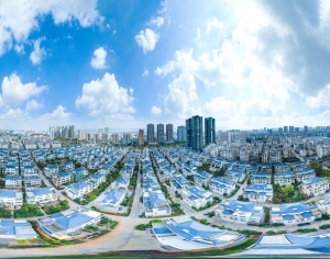 白天城市鸟瞰建筑全景HDR-ID:950073007