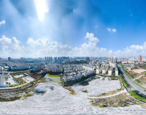白天城市鸟瞰建筑全景HDR-ID:208471065