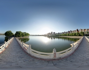 城市小区社区广场全景HDR-ID:675961021