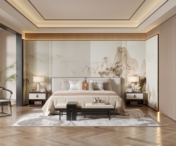 New Chinese Style Bedroom-ID:532192955