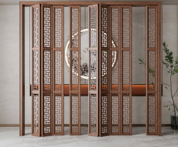 New Chinese Style Wooden Screen Partition-ID:947217948