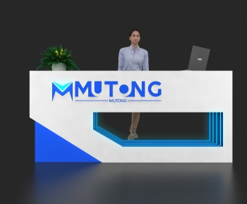 Modern Reception Desk-ID:676769022