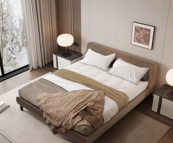 Modern Double Bed-ID:450695998