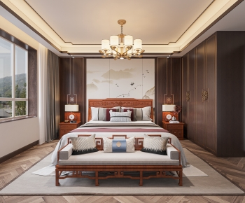 New Chinese Style Bedroom-ID:847544918