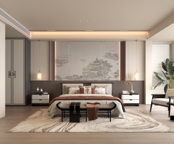 New Chinese Style Bedroom-ID:178831109