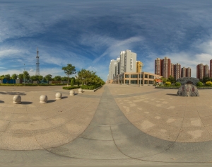 城市小区社区广场全景HDR-ID:716691018