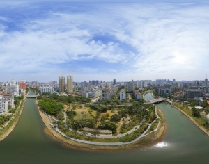 白天城市生态绿化全景HDR-ID:303177122