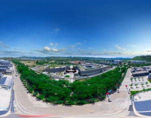 白天城市生态绿化全景HDR-ID:365890983