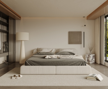 Wabi-sabi Style Bedroom-ID:785144096