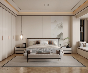 New Chinese Style Bedroom-ID:296180014