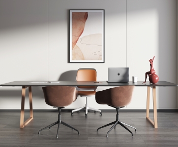  Office Desk And Chair-ID:392561056