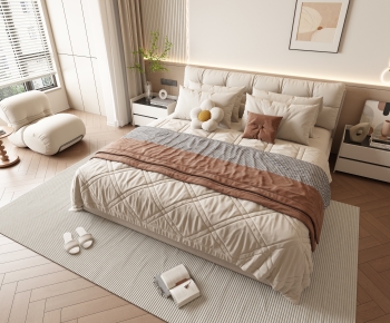Modern Double Bed-ID:543759114