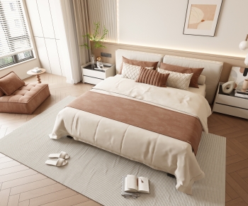 Modern Double Bed-ID:945470098