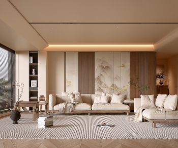 New Chinese Style A Living Room-ID:563798906