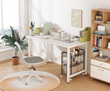 Modern Computer Desk And Chair-ID:435545928