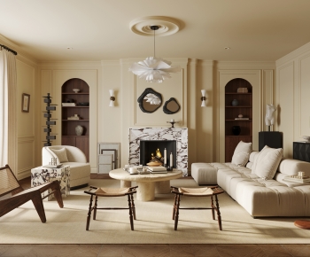 French Style A Living Room-ID:414997109