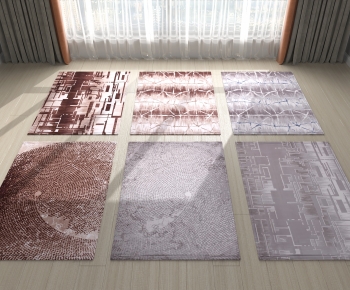 现代布艺方形地毯组合-ID:228656057