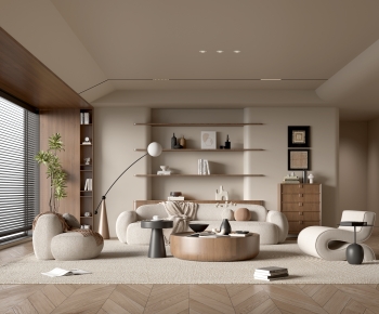 Wabi-sabi Style A Living Room-ID:141885046