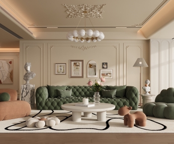 French Style A Living Room-ID:800709753