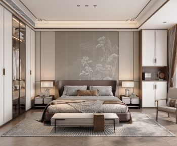 New Chinese Style Bedroom-ID:513495922