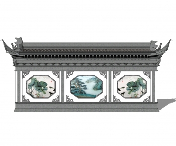Chinese Style Landscape Wall-ID:586373099