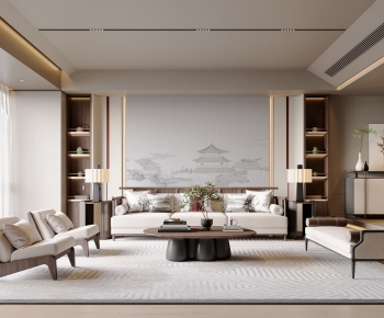 New Chinese Style A Living Room-ID:244079114