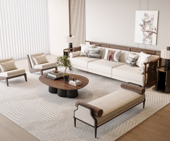 New Chinese Style Sofa Combination-ID:240297088