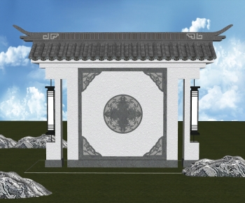 Chinese Style Landscape Wall-ID:377902987