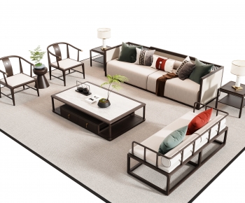 New Chinese Style Sofa Combination-ID:157552965