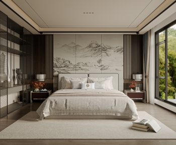 New Chinese Style Bedroom-ID:742716078