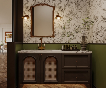 French Style Bathroom Cabinet-ID:963347916