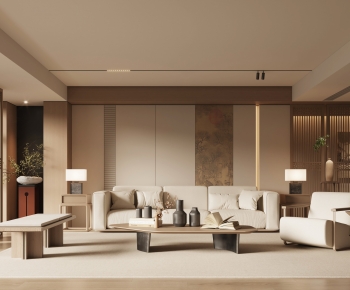 New Chinese Style A Living Room-ID:253660774