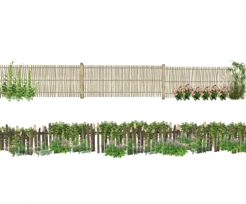 新中式篱笆围栏攀爬植物-ID:455590964