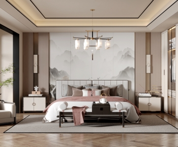 New Chinese Style Bedroom-ID:363234047