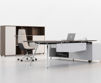 Modern Office Desk And Chair-ID:541830125