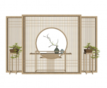 New Chinese Style Wooden Screen Partition-ID:255685097