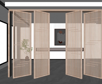 Modern Wooden Screen Partition-ID:385170948