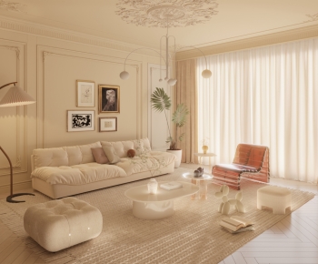 French Style A Living Room-ID:706876999