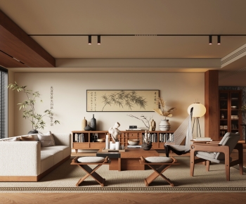 New Chinese Style A Living Room-ID:326600181