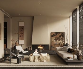 New Chinese Style A Living Room-ID:252968079