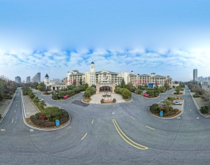 城市小区社区广场全景HDR-ID:402785063